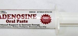 Adenosine Paste is a nutritional supplement for horses designed to help increase energy, delay fatigue and prevent tye-ups. Each 30cc syringe of Adenosine
