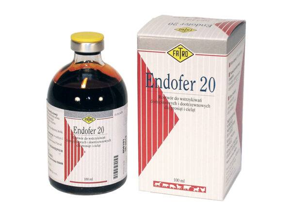 Endofer 20 is an iron supplement commonly used in veterinary medicine, particularly in the treatment and prevention of iron deficiency anemia in animals..