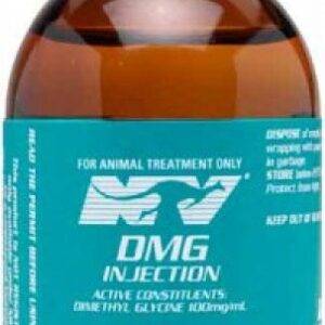 DMG (Dimethylglycine) injection is a supplement used in horses to support overall health, improve performance, and enhance endurance. DMG is a derivative