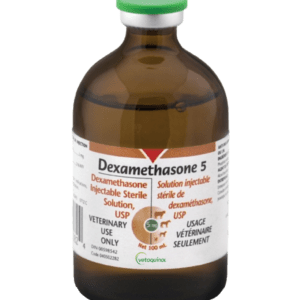 Dexamethasone 5 is indicated as an aid in the treatment of bovine ketosis and as anti-inflammatory agent in dogs, cats, cattle and horses....