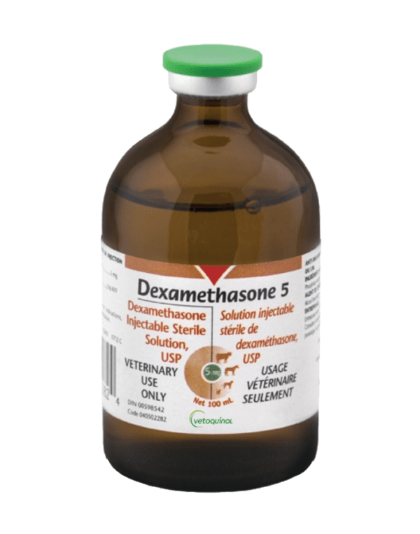 Dexamethasone 5 is indicated as an aid in the treatment of bovine ketosis and as anti-inflammatory agent in dogs, cats, cattle and horses....