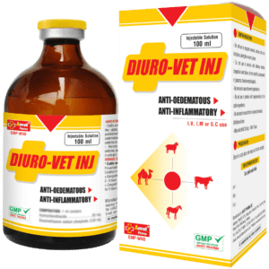 Diuro Vet Injection is a veterinary diuretic medication commonly used to treat fluid retention (edema) in animals such as horses, cattle, and dogs.