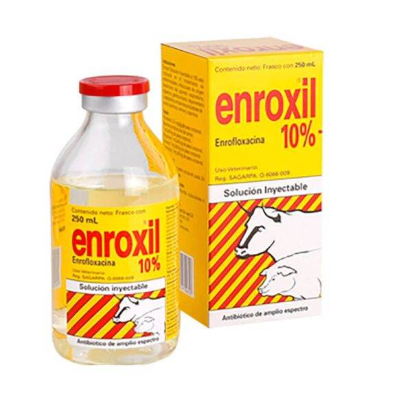 Enroxil is a veterinary antimicrobial product that contains enrofloxacin, a fluoroquinolone antibiotic widely used to treat bacterial infections in animals.