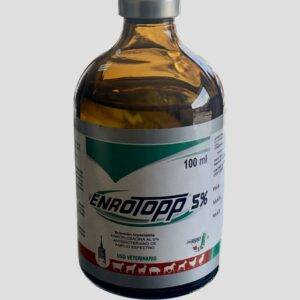 Enrotopp is a veterinary product that contains enrofloxacin, a powerful broad-spectrum fluoroquinolone antibiotic. It is primarily used for treating