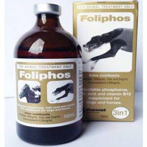 foliphos injection 100ml is a veterinary product used primarily for promoting metabolism, addressing deficiencies, and enhancing fertility in livestock.