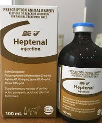 heptenal injection for horses is a veterinary medication commonly used to support liver function, improve metabolism, and promote overall recovery in